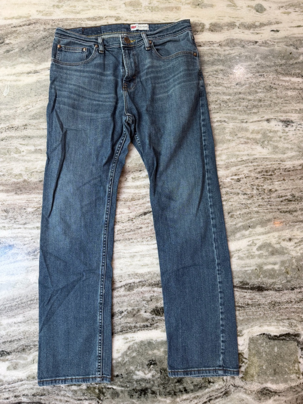 Wrangler Men’s Slim Straight Jeans - Medium Blue 32x30